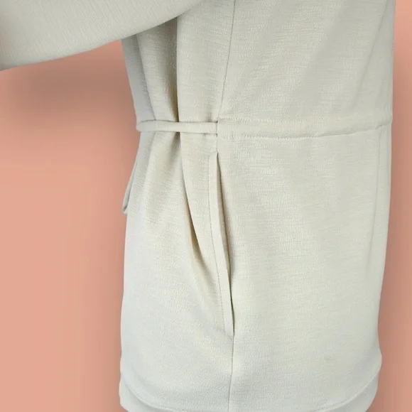 Banana Republic Petite Drape Front Knit Jacket, Oyster Color - Size XS - Picture 6 of 10